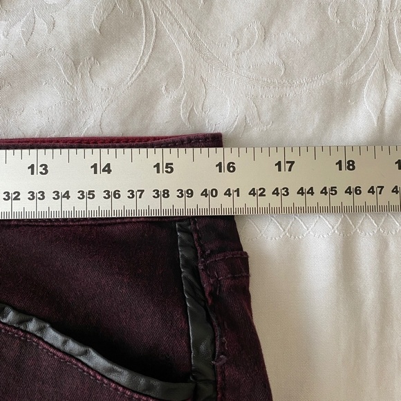 William Rast Women's Deep Burgundy-Plum Skinny‎ Jeans Stretch Size 30 - Picture 10 of 15